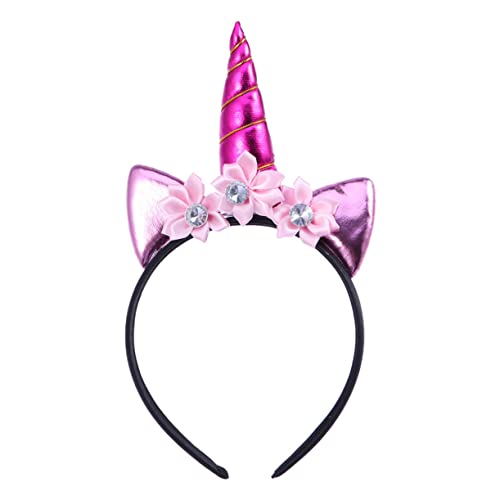 Healeved einhorn kopfschmuck Festliches Stirnband glitzerndes Horn-Stirnband Cartoon-Stirnband kinder haarschmuck für kinder einhorn haarband Einhorn-Stirnband für Kinder von Healeved