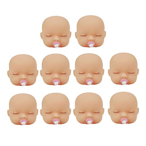 Healifty 10 stücke Vinyl Baby Puppe Kopf Modell DIY künstler Hand malerei Puppe körperteil plüschtiere schlüsselbund Machen Puppen zubehör von Healifty