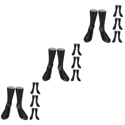 Healifty 3 Sätze Fußform-schuhspanner Socken Herren Knöchelsocken Männer Socken Schaufensterpuppe Zubehör Beine Fußmodell Fußpuppe Für Socken Schaufensterpuppe Fuß Plastik Black 4 Stück * 3 von Healifty