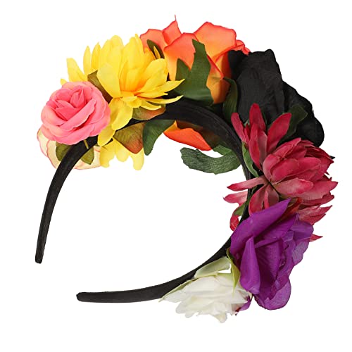 Halloween-Stirnband Stirnband funkeln Stirnbänder für Damen Blumenstirnband halloween haarschmuck hair accessories for Rosenhaarkranz Rosenparty-Stirnband Polyester Healvian von Healvian