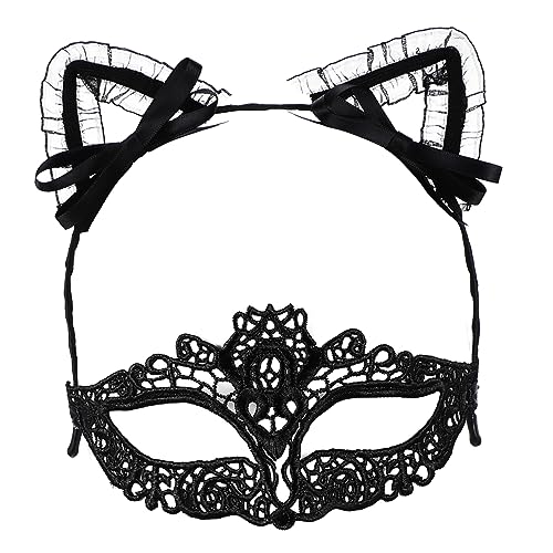 Healvian 1 Satz Spitzen-Stirnband-Set Kopfbedeckung für Erwachsene Zwinger Partyzubehör Spinne Haustier fasching haarreif Carnival hairband Tiere Kopfschmuck Kostüm-Kopfschmuck-Stütze Black von Healvian