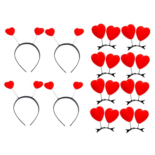 Healvian 1 Set Dreidimensionales Herz Stirnband Valentinstag Herz Stirnband Party Haarreifen Kostüme Für Herzantenne Amor Valentinstag Stirnbänder Valentinstag Stirnband Kunststoff von Healvian