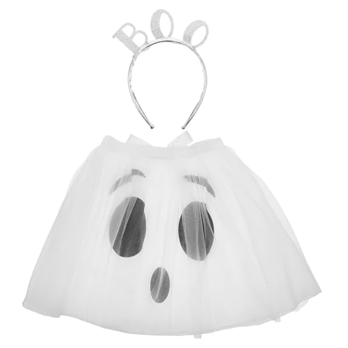 Healvian 1 Set Halloween-Kürbisgeist-Kostüm-Outfit – Geister-Tutu-Rock mit Stirnband für Halloween-Cosplay-Party Healvian 1 Set Halloween-Kürbisgeist-Kostüm-Outfit – Geister-Tutu-Rock mit Stirnband für Halloween-Cosplay-Party von Healvian