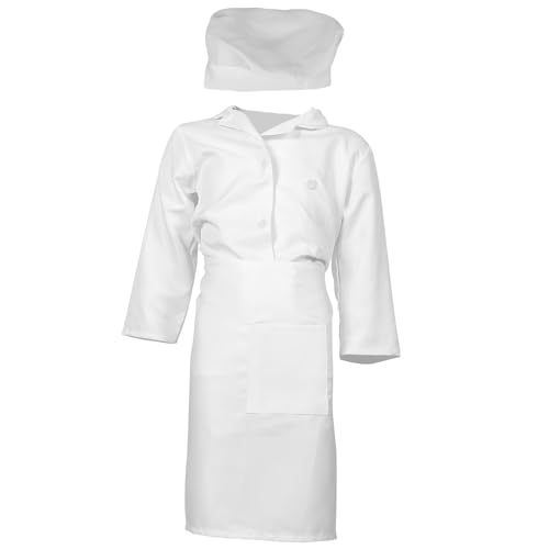 Healvian 1 Set Kinder Kochschürze mit Mütze für Backen und Kochen, Kostüm für Kleinkinder, Küchen- und Rollenspielkleidung zum Fantasiespiel beim Backen, Kochen und Malen Healvian 1 Set Kinder Kochschürze mit Mütze für Backen und Kochen, Kostüm für Kleinkinder, Küchen- und Rollenspielkleidung zum Fantasiespiel beim Backen, Kochen und Malen von Healvian