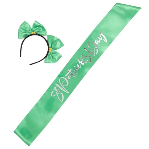 Healvian 1 Set Stirnband Zeremonieller Gürtel Geschlecht Offenbaren Hintergrund Festival Kopfschmuck Festlicher Haarreifen Patricks Day Zubehör Irisches Party Zubehör Haarbänder von Healvian