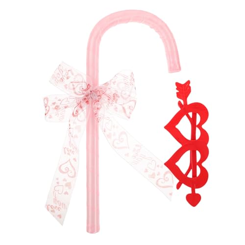 Healvian 1 Set Valentinstag-Rollenspiel-Requisiten mit Schleife und herzförmiger Brille, Requisiten für Halloween, Tanz, Cosplay, Party-Zubehör Healvian 1 Set Valentinstag-Rollenspiel-Requisiten mit Schleife und herzförmiger Brille, Requisiten für Halloween, Tanz, Cosplay, Party-Zubehör von Healvian
