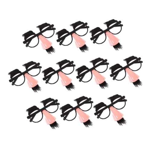 Healvian 10 Stück Teiliges Halloween Große Nasenbrille Schwarz Wiederverwendbar Lustige Cosplay Brille mit Schnurrbart für Erwachsene und Party Foto Requisiten Old Man Kostüm Healvian 10 Stück Teiliges Halloween Große Nasenbrille Schwarz Wiederverwendbar Lustige Cosplay Brille mit Schnurrbart für Erwachsene und Party Foto Requisiten Old Man Kostüm von Healvian