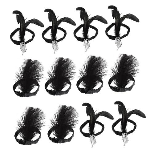 Healvian 12 Stück Teiliges Pailletten Stirnbänder mit Perlen und Federn Eleganter Jahre Flapper Kopfschmuck Leichtes und Bequemes Haaraccessoire für Tanzparty Kostüm und Fasching Healvian 12 Stück Teiliges Pailletten Stirnbänder mit Perlen und Federn Eleganter Jahre Flapper Kopfschmuck Leichtes und Bequemes Haaraccessoire für Tanzparty Kostüm und Fasching von Healvian