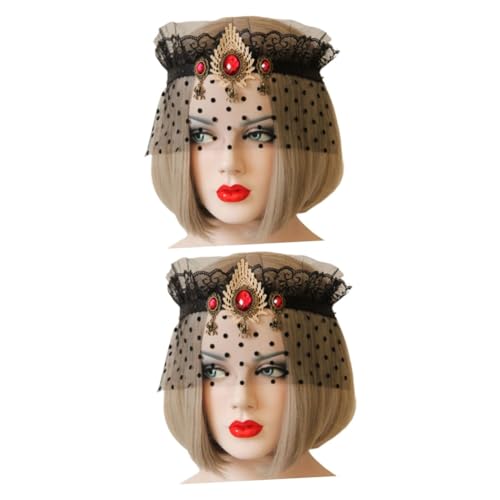 Healvian 2 Stück Kronenschleier Maske Halloween -kostüm Cosplay-stirnband Halloween-spitzen-stirnband Healvian 2 Stück Kronenschleier Maske Halloween -kostüm Cosplay-stirnband Halloween-spitzen-stirnband von Healvian