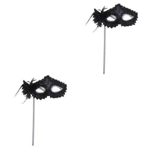 Healvian 2 Stück Schwarze Spitzen Handheld Masquerade Maske für Damen Leichte Cosplay Gesichtsmaske mit Eleganter Spitze für Halloween Karneval Maskenball und Festliche Kostümpartys Healvian 2 Stück Schwarze Spitzen Handheld Masquerade Maske für Damen Leichte Cosplay Gesichtsmaske mit Eleganter Spitze für Halloween Karneval Maskenball und Festliche Kostümpartys von Healvian
