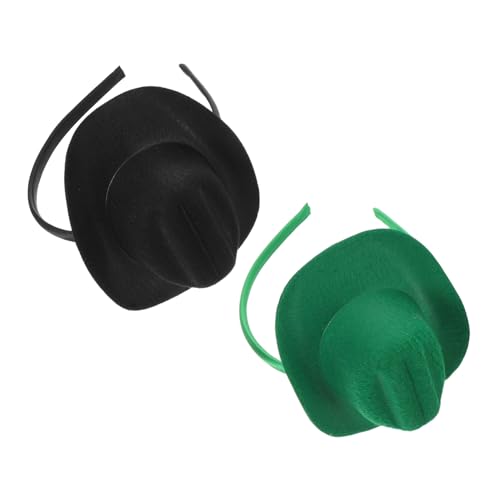 Healvian 2 Stück Teiliges Mini Cowboy Hut Haarreif Leichter Western Party Kopfschmuck für Frauen und Mädchen Vielseitig für Halloween Karneval Geburtstagsfeiern Retro-style Grün und Schwarz Healvian 2 Stück Teiliges Mini Cowboy Hut Haarreif Leichter Western Party Kopfschmuck für Frauen und Mädchen Vielseitig für Halloween Karneval Geburtstagsfeiern Retro-style Grün und Schwarz von Healvian