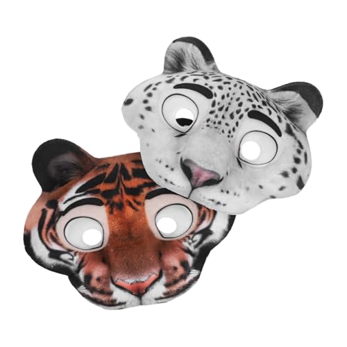 Healvian 2 Stück Teiliges Tiger und Schneeleopard Lustige Halbgesichtsmasken aus EVA für Halloween Karneval Geburtstagsfeiern und Dschungel mottopartys Wiederverwendbar und Farbintensiv Healvian 2 Stück Teiliges Tiger und Schneeleopard Lustige Halbgesichtsmasken aus EVA für Halloween Karneval Geburtstagsfeiern und Dschungel mottopartys Wiederverwendbar und Farbintensiv von Healvian
