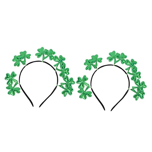 Healvian 2st Stirnband Haare Bindet Grünes Tutu Haarbänder Frauen Zum St. Patricks Day Patricks Day Haarreifen Dekoratives Haarband Haardekoration Haarzubehör Green Plastik von Healvian