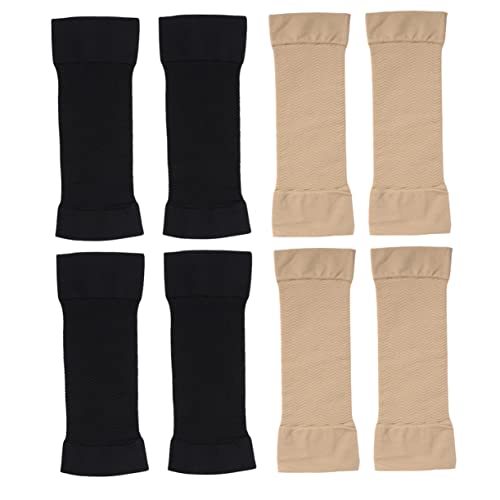 Healvian 4 Paare elastischer Armformer Arm Wraps verbrennen Fettverbrennung nahtlose Armstulpen Schlankheits-Armformer Black von Healvian