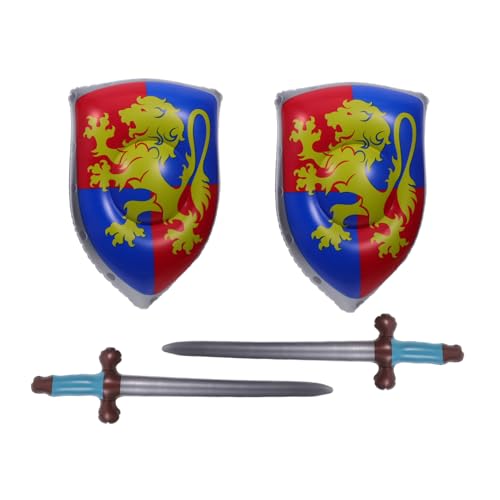 Healvian 4 Stück aufblasbares für Ritter-Partygeschenke Kinderspielzeug Requisiten verkleiden Sich Schild Wikinger-Schild-Kostüm PVC Healvian 4 Stück aufblasbares für Ritter-Partygeschenke Kinderspielzeug Requisiten verkleiden Sich Schild Wikinger-Schild-Kostüm PVC von Healvian