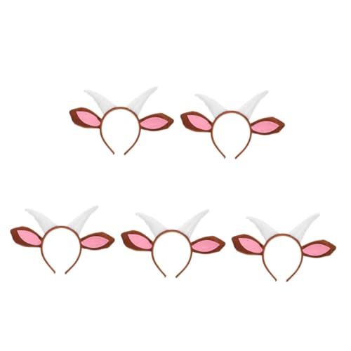 Healvian 5 Stück Plüsch Ziegenohren Stirnband mit Hörnern Weiches Dehnbares Tierkostüm Haarreif für Erwachsene für Halloween Karneval Cosplay und Themenpartys Healvian 5 Stück Plüsch Ziegenohren Stirnband mit Hörnern Weiches Dehnbares Tierkostüm Haarreif für Erwachsene für Halloween Karneval Cosplay und Themenpartys von Healvian