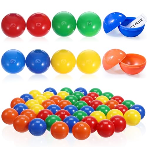 Healvian 50 Stücke Lotterie Ball Lotterie Kugeln Tombola Bälle Lotterie 3CM Hohlkugeln Bingo Spielbälle Kugeln zum Befüllen Tombola Kugeln Bingobälle Bingo Kugeln Balls Party von Healvian