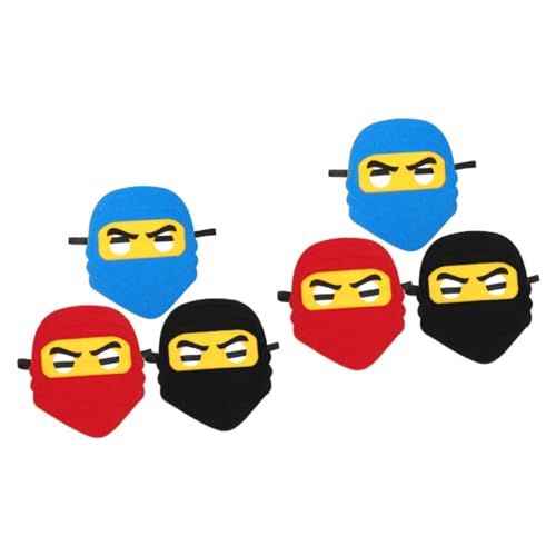 Healvian 6 Stk Partymaske Für Kinder Halloween-requisiten Cosplay-zubehör Halloween- Ninja-augenmasken Masken Für Geburtstagsfeiern Kindermasken Zubehör Für Spielsets Gefühlt von Healvian