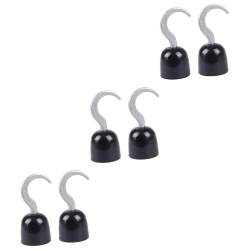 Healvian 6 Stück Piratenhaken -Requisiten lustig Kostüme Halloween Piratenhaken Kostümzubehör für Schwarz Healvian 6 Stück Piratenhaken -Requisiten lustig Kostüme Halloween Piratenhaken Kostümzubehör für Schwarz von Healvian