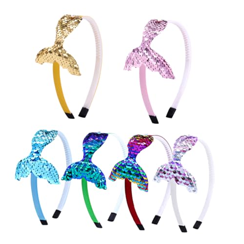 Healvian 6 Stück Teiliges Meerjungfrau Haarreif mit Wendepailletten für Mädchen Bunte Haarbänder für Party Bühnenauftritt und Cosplay Leichte und Hautfreundliche Kopfaccessoires Healvian 6 Stück Teiliges Meerjungfrau Haarreif mit Wendepailletten für Mädchen Bunte Haarbänder für Party Bühnenauftritt und Cosplay Leichte und Hautfreundliche Kopfaccessoires von Healvian