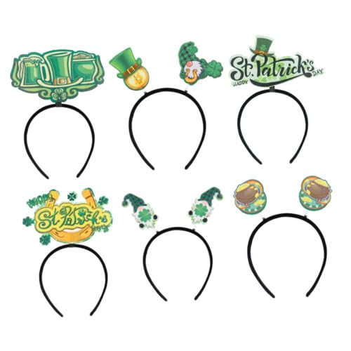 Healvian 6St Klee Stirnband st patricks day haarschmuck trachtenhaarschmuck St. Patricks Day Hüte st. Patricks Day Haarreifen Haarschmuck für Frauen St. Patrick's Day Stirnband Papier von Healvian