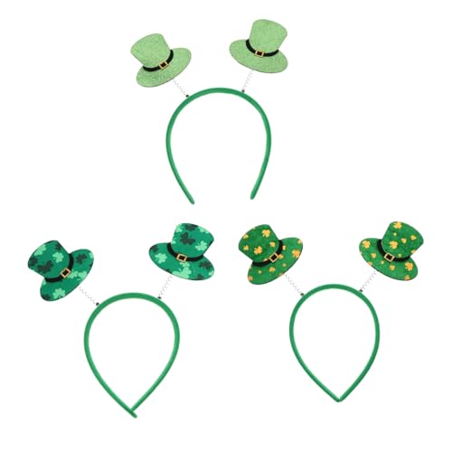 Healvian 6st Irisches Stirnband Haarband Stirnband Saint Patricks Day Kleeblatt-hut-stirnband Saint Patricks Day Stirnband Stirnbänder St Patrick's Parteigrünes Stirnband Grüßer Green von Healvian