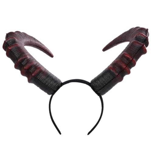 Healvian Dämon Horn Stirnband Cosplay Hörner Dämon Led-masken Hörner Haarband Kopfbedeckung Aus Horn Halloween- Halloween- Dämon-cosplay Dämonenhörner-kostüm Plüsch Pu von Healvian