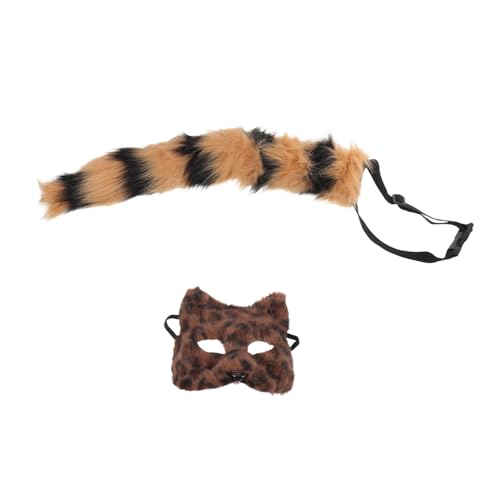 Healvian Fuchsmasken-set mit Elastischem Band Weicher Kunstpelz-fuchsschwanz Vielseitiges Kostümzubehör für Damen Geeignet für Halloween Karneval Cosplay und Partyveranstaltungen Healvian Fuchsmasken-set mit Elastischem Band Weicher Kunstpelz-fuchsschwanz Vielseitiges Kostümzubehör für Damen Geeignet für Halloween Karneval Cosplay und Partyveranstaltungen von Healvian