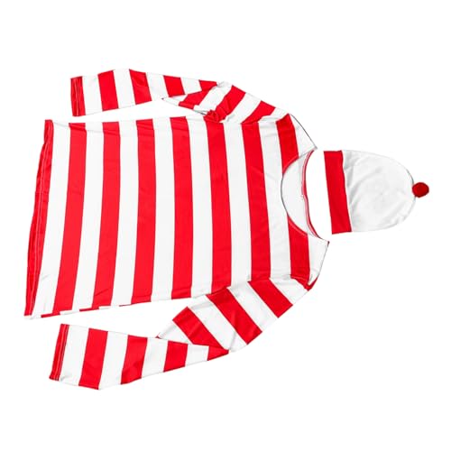 Healvian Gestreiftes Halloween Cosplay Xl Rotes Weißes Langarmshirt mit Mütze Weiches Leichtes Kostüm für Männer und Frauen Strapazierfähiges Outfit für Halloween Party und Aufführungen Healvian Gestreiftes Halloween Cosplay Xl Rotes Weißes Langarmshirt mit Mütze Weiches Leichtes Kostüm für Männer und Frauen Strapazierfähiges Outfit für Halloween Party und Aufführungen von Healvian