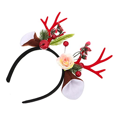 Healvian Geweih Stirnband Mädchen Stirnband Hoops Halloween Geweih Stirnband Kopfschmuck Hirsch Stirnband Weihnachtsstirnband Elchstirnband Stirnbänder Für Mädchen Weihnachten Hirschhorn von Healvian