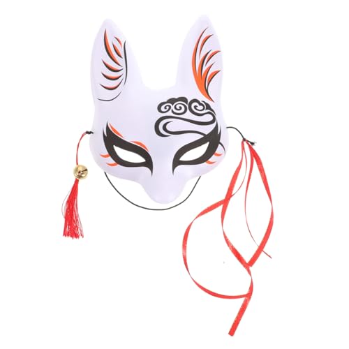 Healvian Halbgesichts Fuchsmaske Japanischer Stil Stilvolles Cosplay Party Maskerade Kostüm Auffällige Halbe Gesichtsmaske für Erwachsene und Modisch und Vielseitig für Festivals und Healvian Halbgesichts Fuchsmaske Japanischer Stil Stilvolles Cosplay Party Maskerade Kostüm Auffällige Halbe Gesichtsmaske für Erwachsene und Modisch und Vielseitig für Festivals und von Healvian