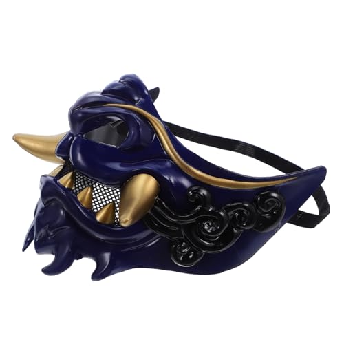 Healvian Halbgesichtsmaske Samurai Cosplay Maske Japanische Krieger Maske für Halloween Kostüm Masquerade Party Unisex mit Verstellbarem Sitz und Detailreicher Gestaltung Healvian Halbgesichtsmaske Samurai Cosplay Maske Japanische Krieger Maske für Halloween Kostüm Masquerade Party Unisex mit Verstellbarem Sitz und Detailreicher Gestaltung von Healvian
