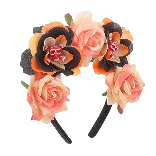 Healvian Halloween- -Haarband Erwachsene Gesichts- Maske Halloween-Brille halloween haarreif halloween headband dekorative Stirnbänder Halloween-Kopfschmuck Polyester-Kunststoff von Healvian