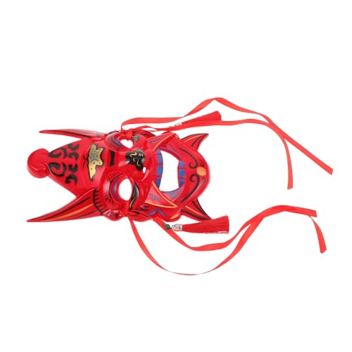 Healvian Handbemalte Asiatische Samurai Maske für Cosplay und Karneval Langlebige Atmungsaktive Japanisch-chinesische Theatergesichtsmaske in Rot Wiederverwendbar für Halloween Festumzüge Healvian Handbemalte Asiatische Samurai Maske für Cosplay und Karneval Langlebige Atmungsaktive Japanisch-chinesische Theatergesichtsmaske in Rot Wiederverwendbar für Halloween Festumzüge von Healvian
