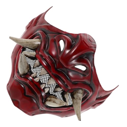 Healvian Japanische Samurai Geister Maske Rot Cosplay For Men And Women Fit für Halloween Kostüm Party Healvian Japanische Samurai Geister Maske Rot Cosplay For Men And Women Fit für Halloween Kostüm Party von Healvian