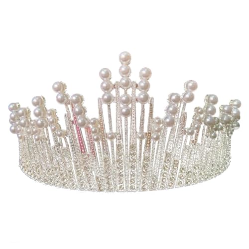 Healvian Krone Kuchen Topper Hochzeitskopfschmuck Für Die Braut Dekorationen Für Hochzeitszeremonien Tiara Strass-kopfschmuck Party Kuchen Verzieren Geburtstagstorte Dekoration Silver von Healvian