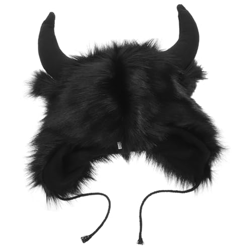Healvian Lustige Horn Beanie Mütze mit Ohrenschutz Warme Cosplay Kappe für Frauen für Halloween Partys und Kreative Kostüme Auffälliges Design in Schwarz Healvian Lustige Horn Beanie Mütze mit Ohrenschutz Warme Cosplay Kappe für Frauen für Halloween Partys und Kreative Kostüme Auffälliges Design in Schwarz von Healvian