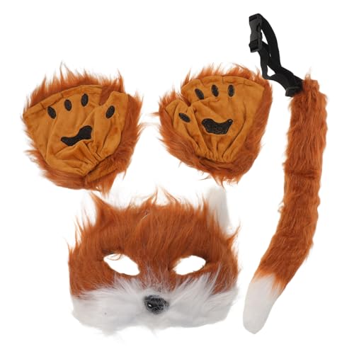 Healvian Realistisches Fuchskostüm-set mit Verstellbarer Maske Beweglichem Plüschschwanz und Handschuhen Langlebiges Passendes Cosplay für Halloween Karneval und Themenpartys Healvian Realistisches Fuchskostüm-set mit Verstellbarer Maske Beweglichem Plüschschwanz und Handschuhen Langlebiges Passendes Cosplay für Halloween Karneval und Themenpartys von Healvian