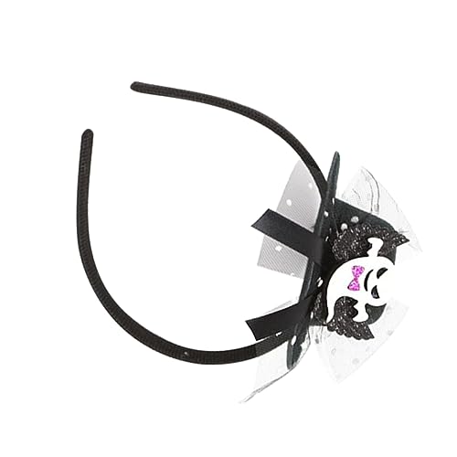 Healvian Schwarzes Zylinder Stirnband Geister Stirnband Halloween Stirnbänder Halloween Cosplay Stirnband Hexenhut Stirnbänder Spinnennetz Stirnbänder Stirnbänder von Healvian