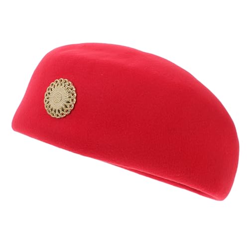 Healvian Stewardess Hut Damen Rot Filz Mütze Kostüm Air Hostess Cosplay Karneval Bühnenauftritt Einheitsgröße Healvian Stewardess Hut Damen Rot Filz Mütze Kostüm Air Hostess Cosplay Karneval Bühnenauftritt Einheitsgröße von Healvian