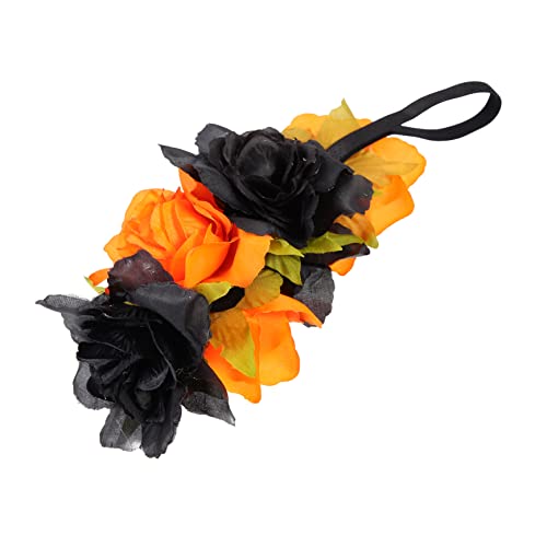 Healvian Stirnband Aus Künstlichen Blumen Blumenstirnband Teufel Stirnband Halloween Stirnband Für Rollenspiele Geister-stirnband Gastgeschenke Für Stirnband Funky Stoff von Healvian