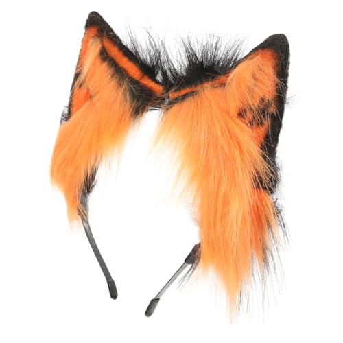 Healvian Tierohr Plüsch Kopfschmuck flauschiges Ohrenstirnband Tierhaarreifen haarreif halloween haarreifen halloween Haarband Plüsch Kopfbedeckung Cosplay-Plüsch-Stirnband Plüschstoff von Healvian