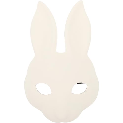 Healvian Weiße Hasenmaske zum Selbermachen: Halbgesichtsmaske für Halloween-Cosplay-Kostüm, Kaninchen – Maskerade-Accessoire für Kinder und Erwachsene, Weihnachten, festliche Feiertage, Party, Healvian Weiße Hasenmaske zum Selbermachen: Halbgesichtsmaske für Halloween-Cosplay-Kostüm, Kaninchen – Maskerade-Accessoire für Kinder und Erwachsene, Weihnachten, festliche Feiertage, Party, von Healvian