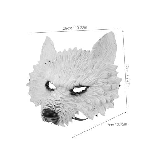 Healvian Wolf Maske Weiß Realistische Halloween Tiermaskerade Maske für Erwachsene und Flexibel Wiederverwendbar Cosplay Karneval Party Healvian Wolf Maske Weiß Realistische Halloween Tiermaskerade Maske für Erwachsene und Flexibel Wiederverwendbar Cosplay Karneval Party von Healvian