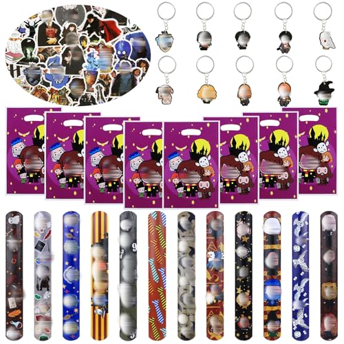 82 Pcs Mitgebsel Kindergeburtstag, Party Mitgebsel Spielzeug Geburtstagsdeko Wizard 12 Schnapparmband Kinder 10 Schlüsselschnalle 50 Aufkleber 10 Geburtstagstüten Geburtstag Deko Zubehör Gadget 82 Pcs Mitgebsel Kindergeburtstag, Party Mitgebsel Spielzeug Geburtstagsdeko Wizard 12 Schnapparmband Kinder 10 Schlüsselschnalle 50 Aufkleber 10 Geburtstagstüten Geburtstag Deko Zubehör Gadget von Heartsking