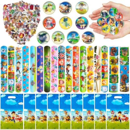 85 Pcs Dog Mitgebsel Kindergeburtstag, Party Mitgebsel Spielzeug Geburtstagsdeko 10 Flummis 15 Schnapparmband Kinder 10 Geburtstagstüten 50 Aufkleber Geburtstag Deko Zubehör Gadget Kinder 85 Pcs Dog Mitgebsel Kindergeburtstag, Party Mitgebsel Spielzeug Geburtstagsdeko 10 Flummis 15 Schnapparmband Kinder 10 Geburtstagstüten 50 Aufkleber Geburtstag Deko Zubehör Gadget Kinder von Heartsking