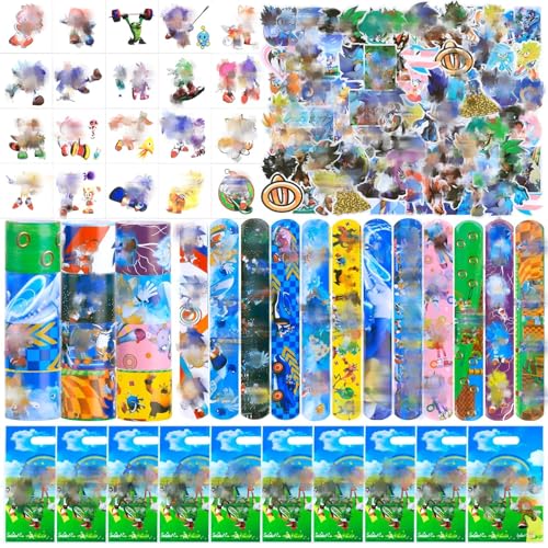 92 Pcs Mitgebsel Kindergeburtstag, Hedgehog Geburtstagsdeko Geburtstag Party Deko 12 Schnapparmband 10 Geburtstagstüten 20 Tattoo 50 Aufkleber Zubehör Gadget Give Aways für Kinder 92 Pcs Mitgebsel Kindergeburtstag, Hedgehog Geburtstagsdeko Geburtstag Party Deko 12 Schnapparmband 10 Geburtstagstüten 20 Tattoo 50 Aufkleber Zubehör Gadget Give Aways für Kinder von Heartsking