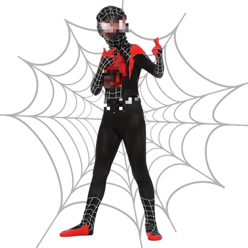 Spider Kostüm Kinder, Kostüm Kinder 3D Anime Anzug Superhelden Kostüm Junge Cosplay Jumpsuit Spider Costume mit Maske für Halloween Karneval Party Kinder von Heartsking