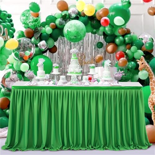 Heavyoff Grün Tischröcke für Babyparty, Tischdekoration Tischrock für Kuchen, Tischdecke für Hochzeit Geburtstag Neujahr Taufe, 122x77cm von Heavyoff