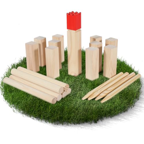 Original Kubb Wikinger Wurfspiel mit Tragetasche & Spielanleitung – Hochwertiges Schwedisches Schach aus FSC-zertifiziertem Gummibaumholz – Robustes Outdoor-Spiel für Garten, Strand und Park Original Kubb Wikinger Wurfspiel mit Tragetasche & Spielanleitung – Hochwertiges Schwedisches Schach aus FSC-zertifiziertem Gummibaumholz – Robustes Outdoor-Spiel für Garten, Strand und Park von Hebitod